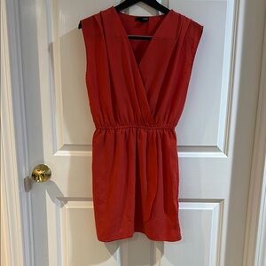 Aqua Brand Pink Sleeveless V-Neck Sheath Dress Lightweight Small EUC